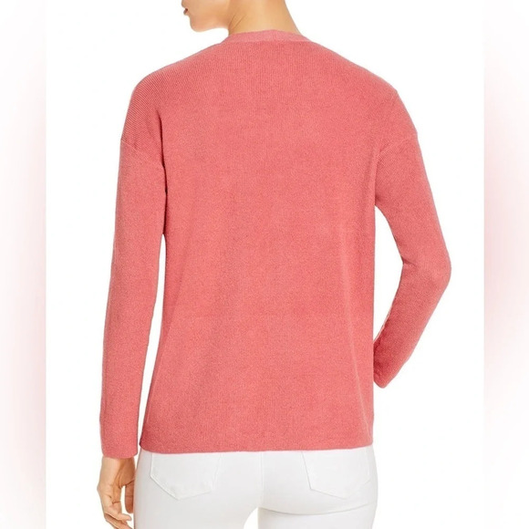 Eileen Fisher Women’s Rib Knit Open Front Cardigan Organic Linen Blend M - Picture 9 of 9